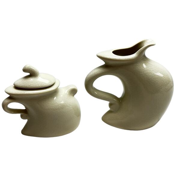 Michael Lambert Studio Dancing & Struttin Creamer & Sugar Set Signed Tan - Picture 2 of 15